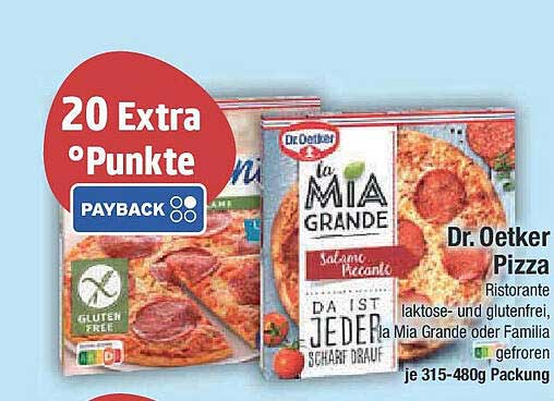 Dr. Oetker Pizza Ristorante und la Mia Grande – 20 Extra Punkte