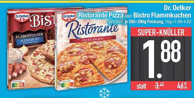 Dr. Oetker Ristorante Pizza oder Bistro Flammkuchen, je 265-390g Packung