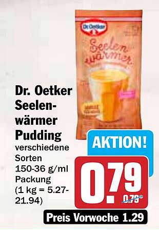 Dr. Oetker Seelenwärmer Pudding verschiedene Sorten 150-36 g/ml