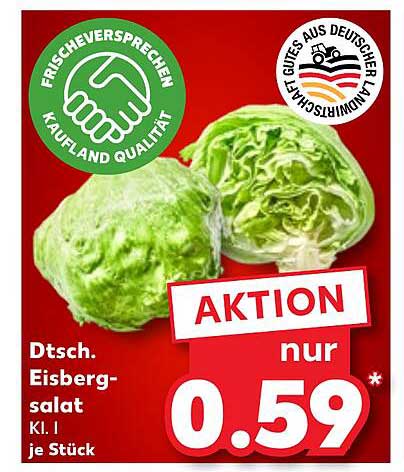 Dtsch. Eisbergsalat Kl. I je Stück