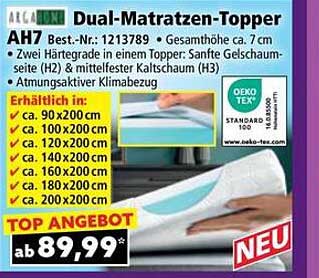 Dual-Matratzen-Topper AH7 von Alca