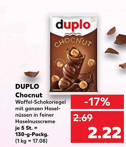 DUPLO Chocnut Waffel-Schokoriegel mit ganzen Haselnüssen