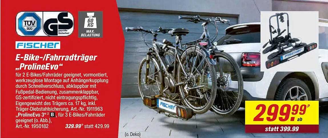 E-Bike-/Fahrradträger „ProlineEvo“ von Fischer