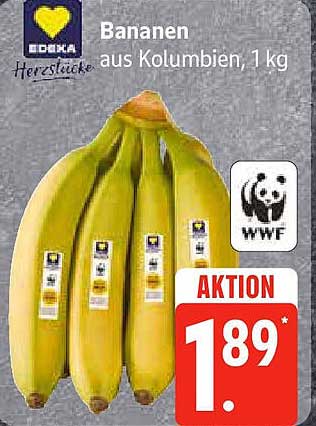 EDEKA Bananen aus Kolumbien, 1 kg