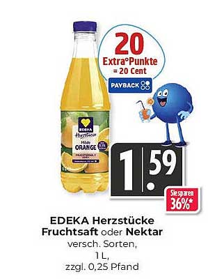 EDEKA Herzstücke Fruchtsaft oder Nektar, 1 L, verschiedene Sorten