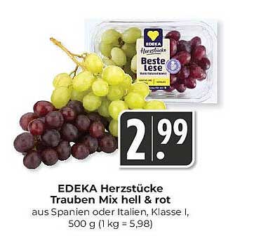 EDEKA Herzstücke Trauben Mix hell & rot