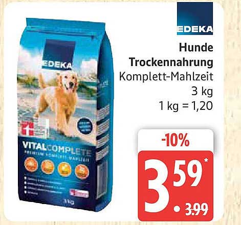 EDEKA Hunde Trockenahrung - Komplett-Mahlzeit 3 kg