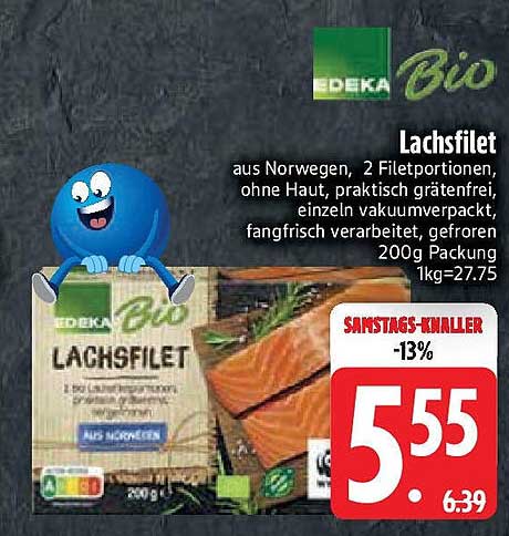 EDKA Bio Lachsfilet aus Norwegen, 200g