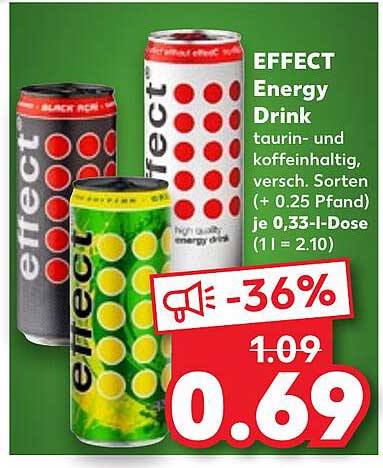 EFFECT Energy Drink - taurinhaltig und koffeinhaltig, verschiedene Sorten