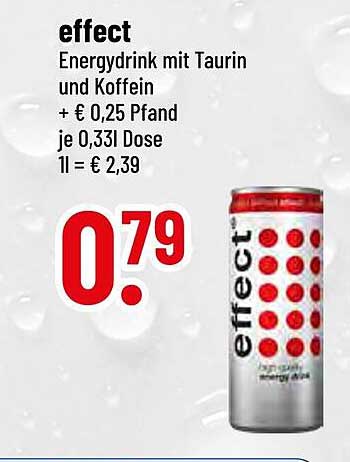 effect Energydrink mit Taurin und Koffein