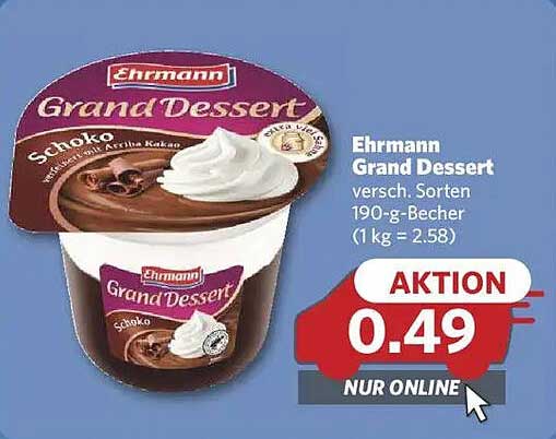 Ehrmann Grand Dessert verschiedene Sorten 190-g-Becher