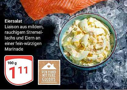 Eiersalat aus mildem, rauchigem Stremlachs und Eiern an einer fein-würzigen Marinade