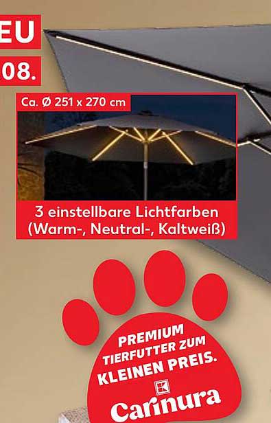 Einstellbarer LED-Garten-Pavillon Ø 251 x 270 cm mit 3 Lichtfarben