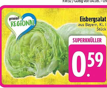Eisbergsalat aus Bayern, Kl. I, Stück