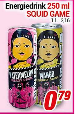Energiedrink 250 ml SQUID GAME
