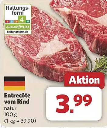Entrecôte vom Rind - natur