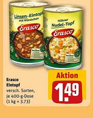 Erasco Eintopf - Verschiedene Sorten, je 400-g-Dose