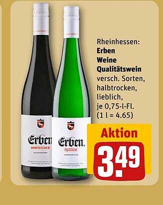 Erben Qualitätswein 0,75 l - Halbtrocken