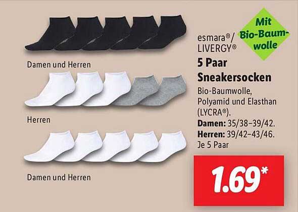 esmarad®/LIVERGY® 5 Paar Sneakersocken