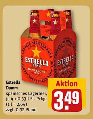 Estrella Damm – Spanisches Lagerbier 4x0,33L