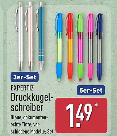EXPERTIZ Druckkugelschreiber 3er-Set und 5er-Set