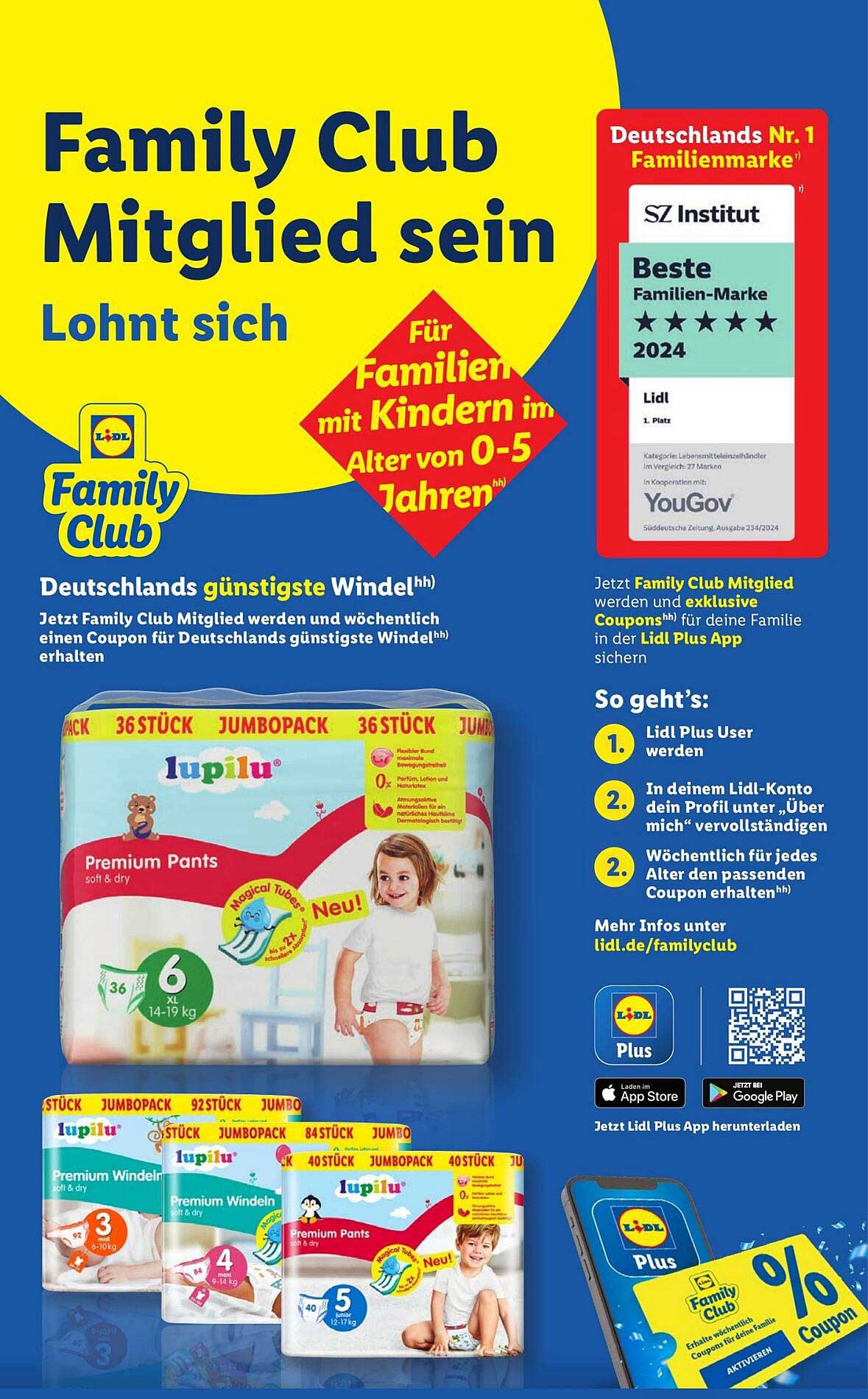Family Club Windeln von lupilu - Deutschlands günstigste Windeln