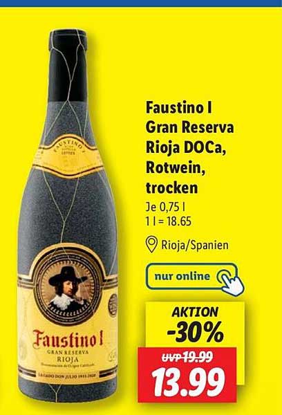 Faustino I Gran Reserva Rioja DOCA, Rotwein, trocken