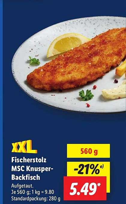 Fischerstolz MSC Knusper-Backfisch 560 g