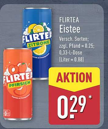 FLIRTEA Eistee - Zitronen- und Pfirsichgeschmack