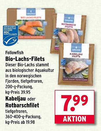 Followfish Bio-Lachs-Filets - Frisch vom Fjord