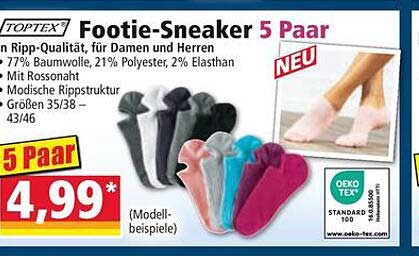 Footie-Sneaker 5 Paar
