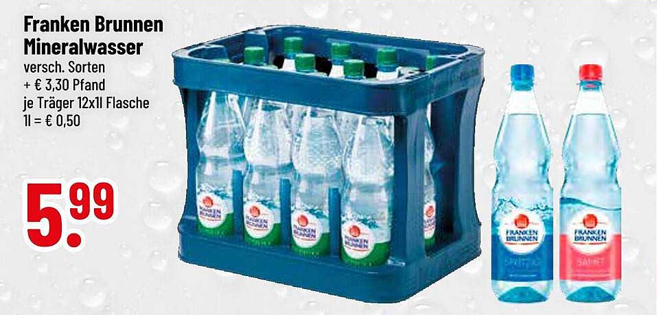 Franken Brunnen Mineralwasser 12x1L