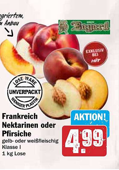Frankreich Nektarinen oder Pfirsiche - 1 kg Lose