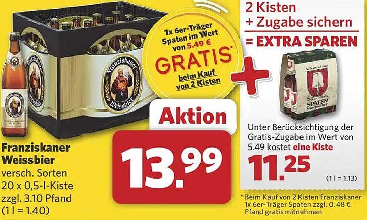 Franziskaner Weissbier 20 x 0,5 l Kiste