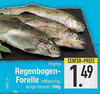 Frische Regenbogen-Forelle - Rötlich, Ausgenommen, 100g