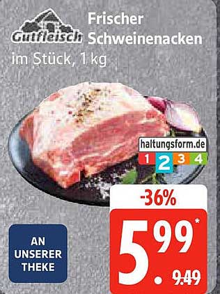 Frischer Schweinenacken im Stück, 1 kg