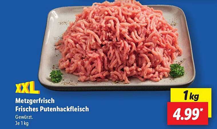 Frisches Putenhackfleisch - Metzgerfrisch, 1 kg
