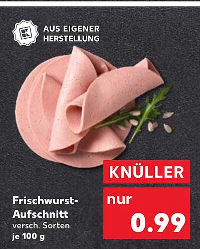Frischwurst-Aufschnitt - verschiedene Sorten je 100 g