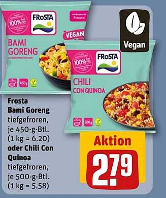 Frosta Bami Goreng oder Chili Con Quinoa - Tiefgefroren