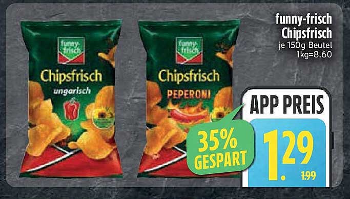funny-frisch Chipsfrisch 150g – Ungarisch und Peperoni