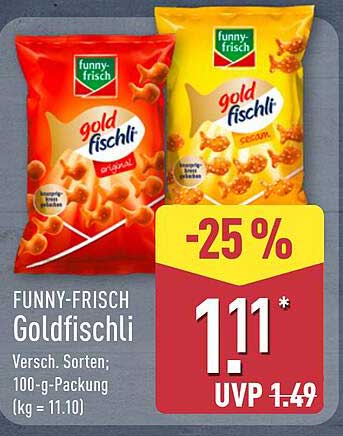 FUNNY-FRISCH Goldfischli - Verschiedene Sorten 100-g-Packung