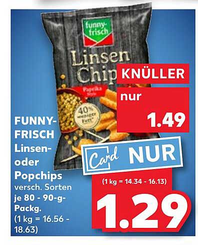 FUNNY-FRISCH Linsen- oder Popchips 80 - 90 g