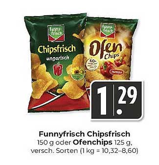 Funnyfrisch Chipsfrisch 150 g oder Ofenchips 125 g, verschiedene Sorten