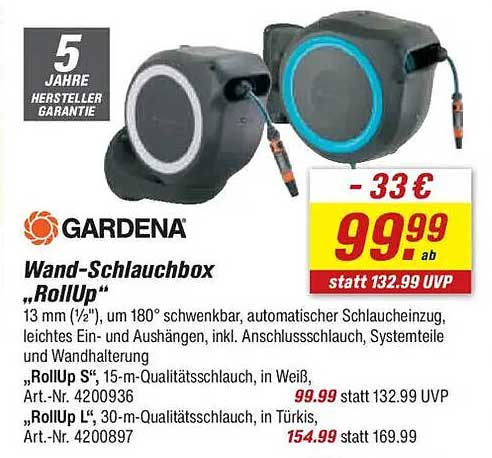 Gardena Wand-Schlauchbox „RollUp“