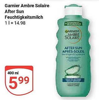 Garnier Ambre Solaire After Sun Feuchtigkeitsmilch 400 ml