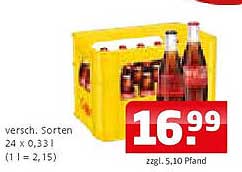 Getränke Quelle: 24 Flaschen in verschiedenen Sorten für nur 16,99 €
