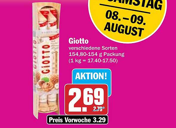 Giotto verschiedene Sorten 154,80-154 g Packung