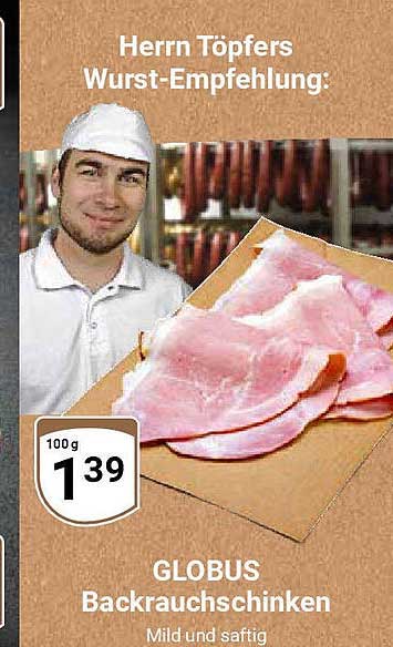 GLOBUS Backrauchschinken - Mild und Saftig