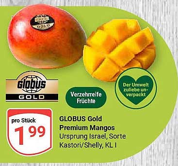 GLOBUS Gold Premium Mangos pro Stück