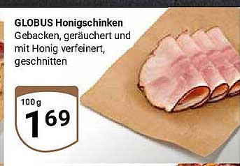 GLOBUS Honigschinken - Gebacken, geräuchert und mit Honig verfeinert, geschnitten